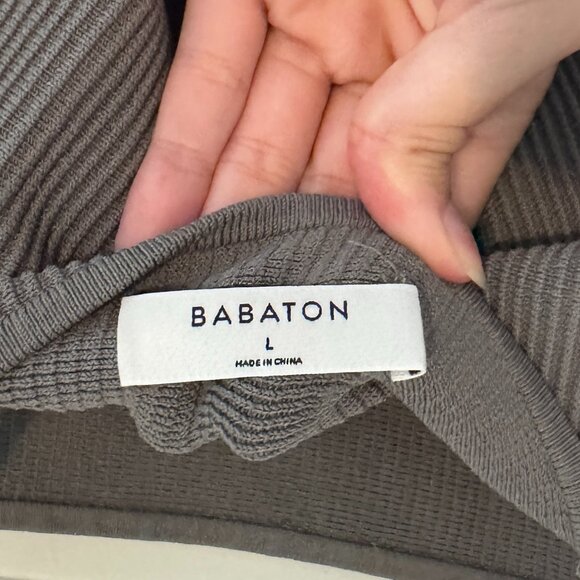 Aritzia Babaton Sculpt Knit Cami Tank Sz L Pewter Grey - Picture 4 of 4